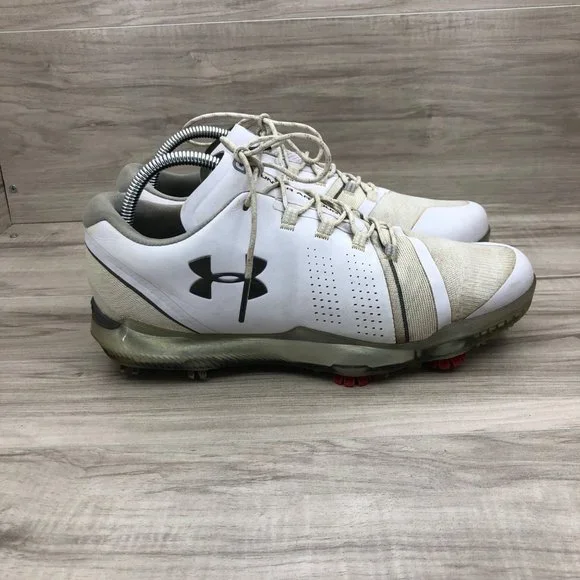 Under Armour Golf Shoes Mens 9 Spieth Soft Spike White Lace Up Cleat Sneakers Under Armour Golf Shoes Spieth | eBay main image 3